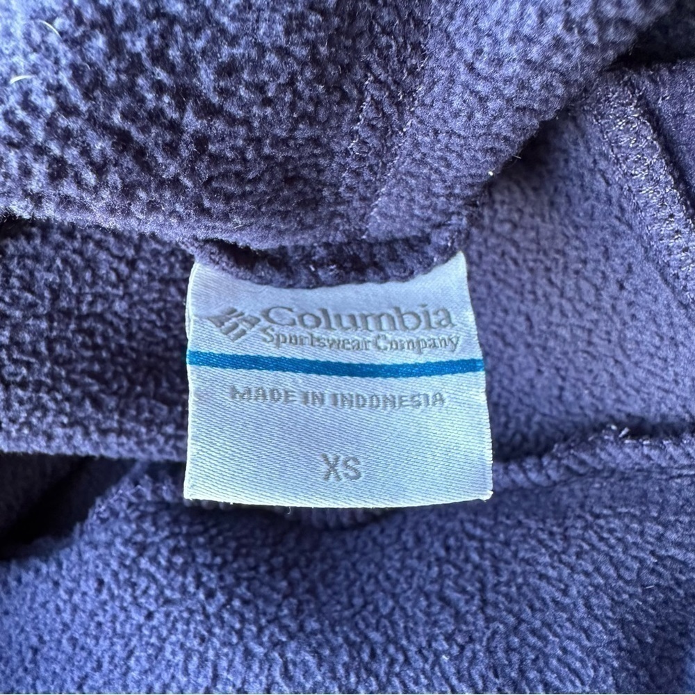 Columbia Purple Fleece Cowl Neck sz xs​​​​​​​​​​​​​​​​​​​​​ - Picture 5 of 9